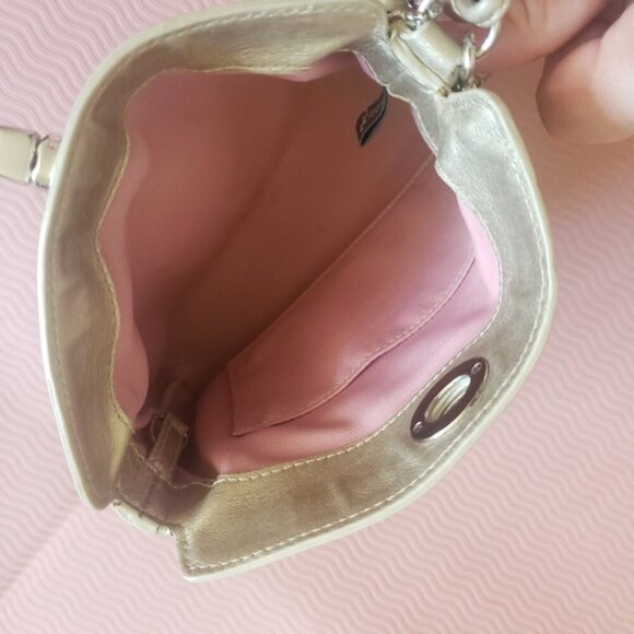 Coach Y2K Gold Leather Legacy Foldover Wristlet with Turn Lock Mini Bag - Picture 9 of 14